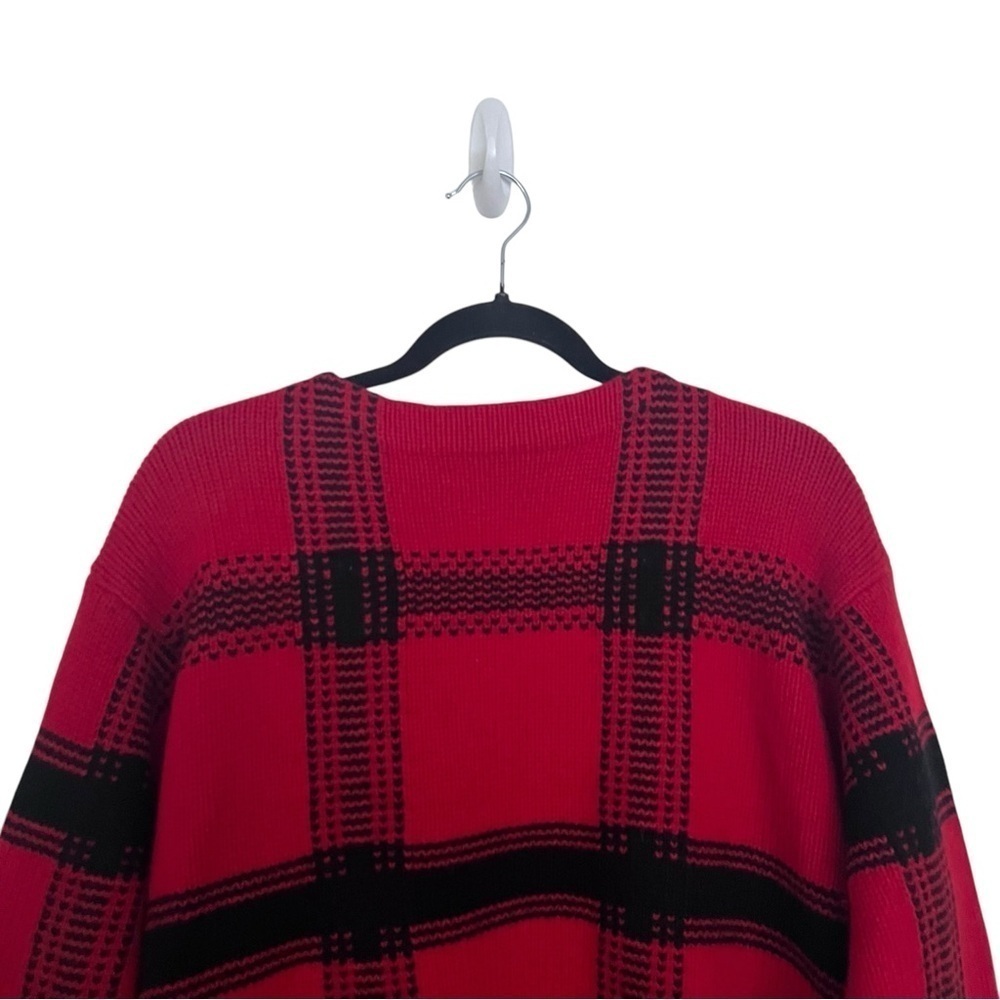 Polo Ralph Lauren Red Wool Blend Yankees Plaid Sweater - Picture 7 of 16